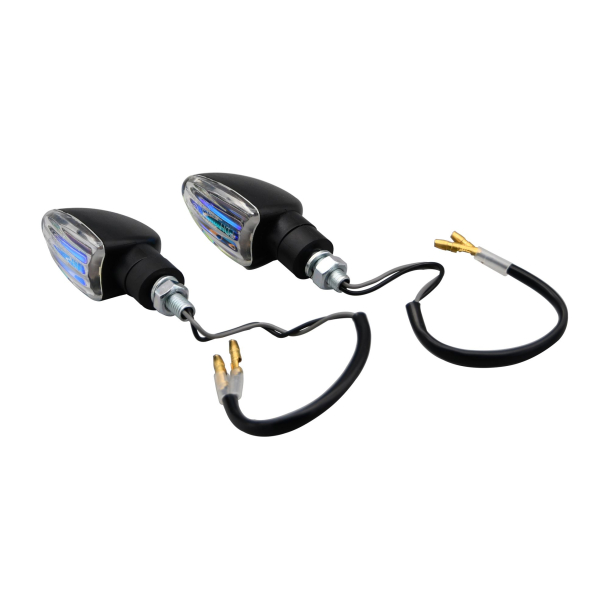 Blink st a 2 stk. Iridium Bike It Short Stem Mini Spear Indicators With Black Body And Iridium Lens