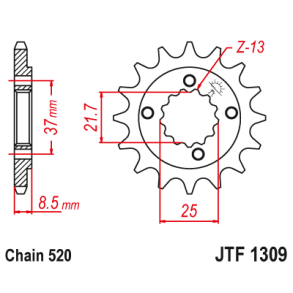 Fortandhjul F1309/15T HONDA XR650 93-18