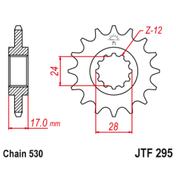 JT Fortandhjul - JTF295.15 CBR600 87-96