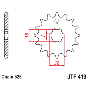 RACEPRO F419/15T FortandhjulJTF419.15SuzukiTS250TS400TM250TM400