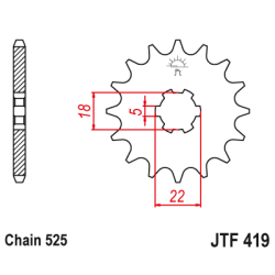 JT 419/15T FortandhjulJTF419.15SuzukiTS250TS400TM250TM400