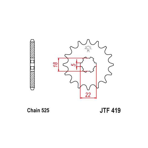 JT 419/15T FortandhjulJTF419.15SuzukiTS250TS400TM250TM400