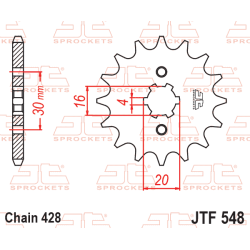 JT Fortandhjul front kdehjul 548/14T JTF548.14BetaRiejuYamaha