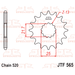 JT Fortandhjul JTF565.15 565/15T SUZUZKI 27511-01D00