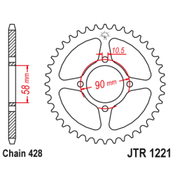 JT1221/45T Bagkdehjul - JTR1221.45 Honda CBR125CB125F