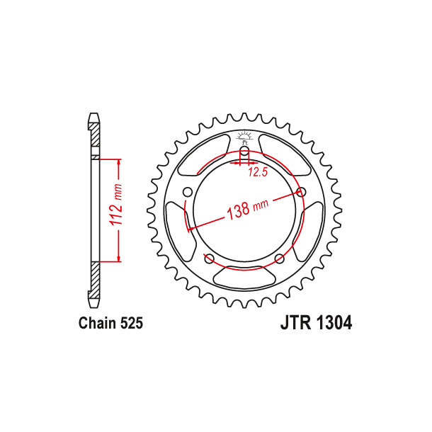 JT Bagkdehjul  JTR1304.42 1304/42T 42 Tands HONDA CB600F CBF600 CB650 CBR650 CBR900 CMX1100 VT750 