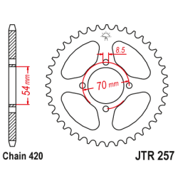 Bagkdehjul JT 257/41T JTR257.41 HONDA CD50