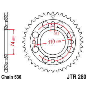 Bagkdehjul RacePro R280/33T 280/33T HONDA CB500T 75-77 
