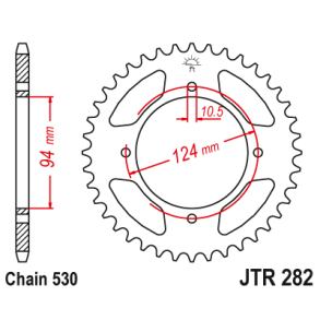 Bagkdehjul RacePro R282/37T HONDA CB550F 75-80