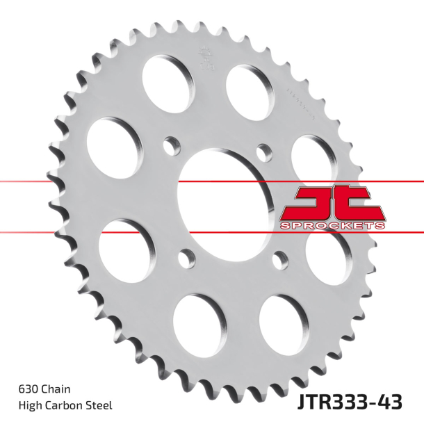 JT Bagk�dehjul Bagtandhjul 43 Tands - JTR333.43 SPROCKET,DRIVEN (NON O.E. ALTERNATIVE) HONDA 41201-410-000 CB750F2 78 CB750F2 SUPER SPORT CB750F 750 SUPER SPORT
