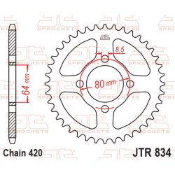 JT Bagk�dehjul Bagtandhjul JTR834.39 834/39T 39 TANDS STEEL YAMAHA FS1 RD80 RS100