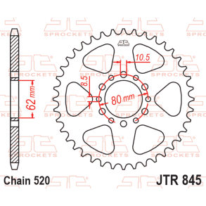 Bagkdehjul RacePro R845/40T 845/40T Yamaha YZ100 IT175 DT200 SR250 SRX250  