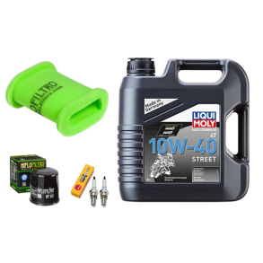 Servicekit KAWASAKI KLE500 A1-A13 91-07  olie, oliefilter, luftfilter, tndrr, bundproppakning