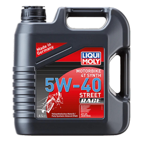 LiquiMoly LM1685 4T 5W/40 Synt Street Race 4L Liqui Moly Race 5W40 4T Syntetisk motorolie 4 l - 1685 Motorbike 4T Synth 5W-40 Street Race 1685