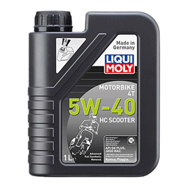 LiquiMoly 4T 5W/40 HC SyntTec Scoot 1.L HydroCrack Syntetic Performance API SN Plus - JASO MA2 atalytic converter approved Kymco and Piaggio recommendated