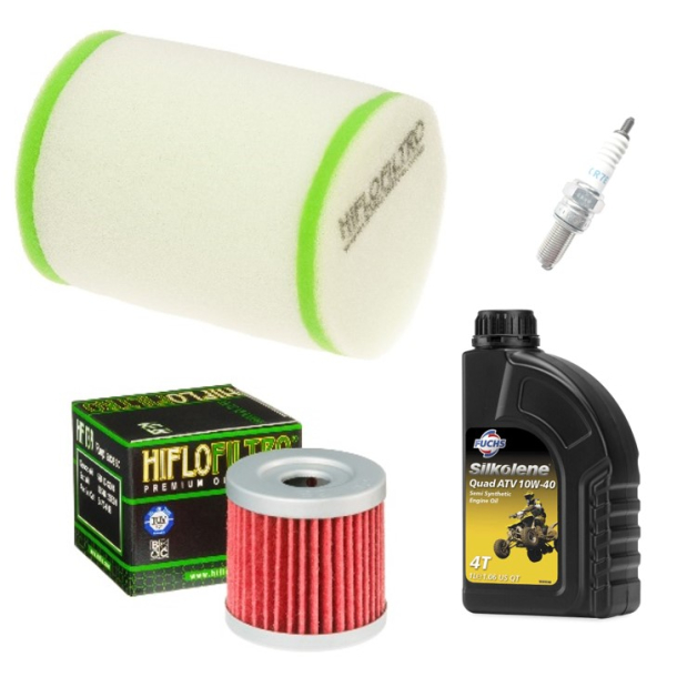 Servicekit SUZUKI LTF400 LTF500 LTZ400 olie, oliefilter, luftfilter, tndrr, pakning bundprop