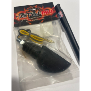 Mini Blinklys 1 stk klar glas  universal kort model STYLEPRO