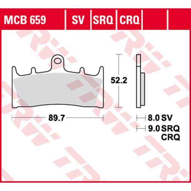 TRW LUCAS MCB659 BREMSEKLODSER Keramisk FRONT KAWASAKI SUZUZKI