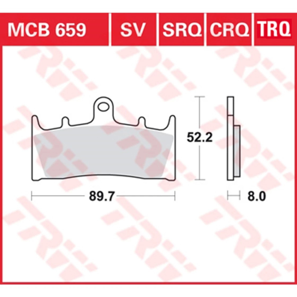 TRW LUCAS MCB659CRQ BREMSEKLODSER Carbon Race FRONT KAWASAKI SUZUZKI