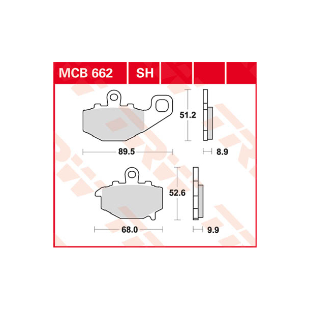 TRW MCB662 Bremseklodser - Keramisk (Kawa) BAG