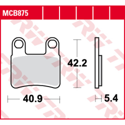 TRW Bremseklods - Parkering Brake pads MCB875P Arctic Cat Kymco