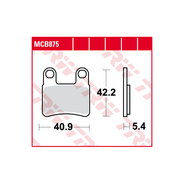 TRW Bremseklods - Parkering Brake pads MCB875P Arctic Cat Kymco