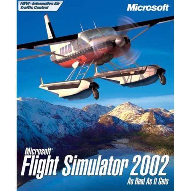 BRUGT SOM NYT Microsoft Flight Simulator 2002 (PC)  PC CD-ROM 3 DISC CD-ROM