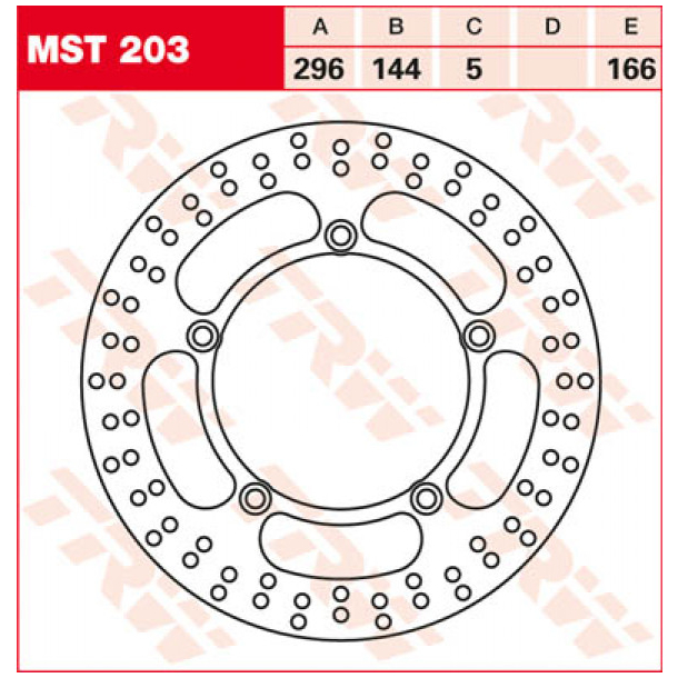 TRW Lucas Bremseskive MST203 for Honda VT600 (VT500)
