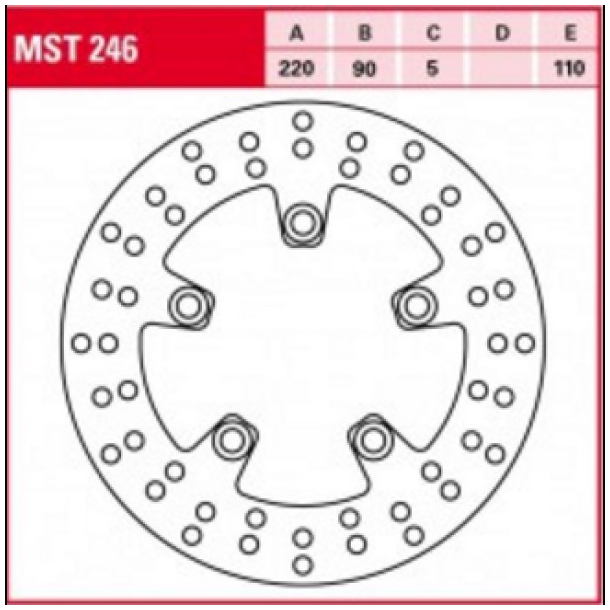 TRW LUCAS MST246 bremseskive BAG Suzuki&nbsp;GSX-R&nbsp;SV&nbsp;TL