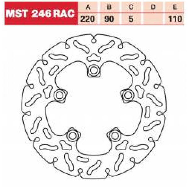 TRW LUCAS MST246RAC (ALIEN/WAVE) bremseskive BAG Suzuki&nbsp;GSX-R&nbsp;SV&nbsp;TL