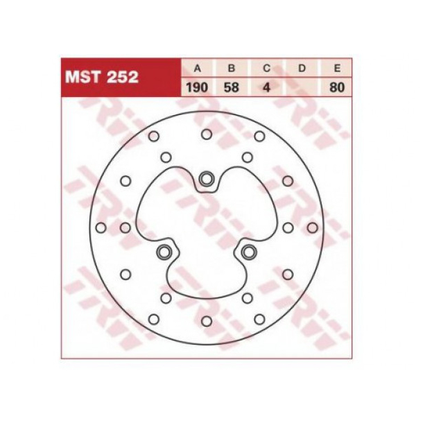 TRW BREMSESKIVE FOR+BAG Atala, Benelli, Beta, Honda, Malaguti, Peugeot, Sachs