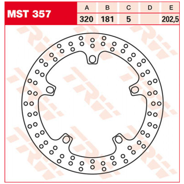 TRW Bremseskive for MST357 BMW 800/850/1000/1100/11501200/1300