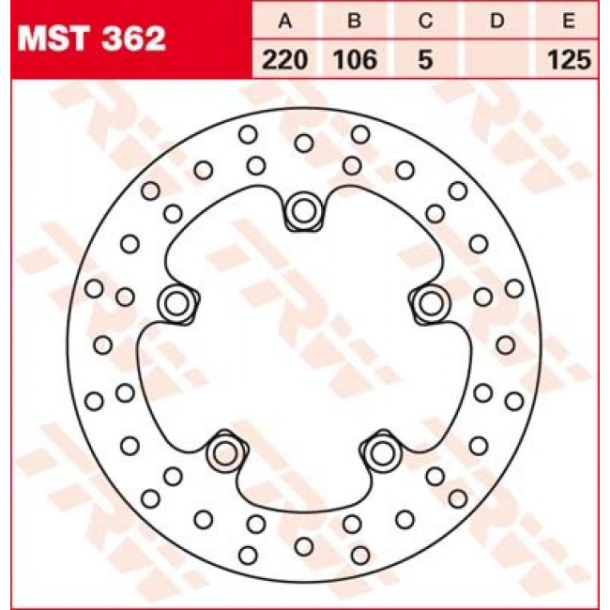 TRW Bremseskive bag MST362 Yamaha BAGMT-10YZF-R6YZF-R1