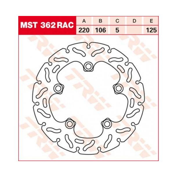 TRW Bremseskive bag MST362RAC Yamaha BAGMT-10YZF-R6YZF-R1