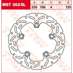 TRW Bremseskive bag MST362SL Yamaha BAGMT-10YZF-R6YZF-R1