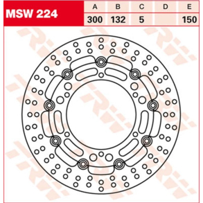 TRW Bremseskive Flydende MSW224 Bremseskive i OEM kvalitet Yamaha 4SV-2581T-00-00