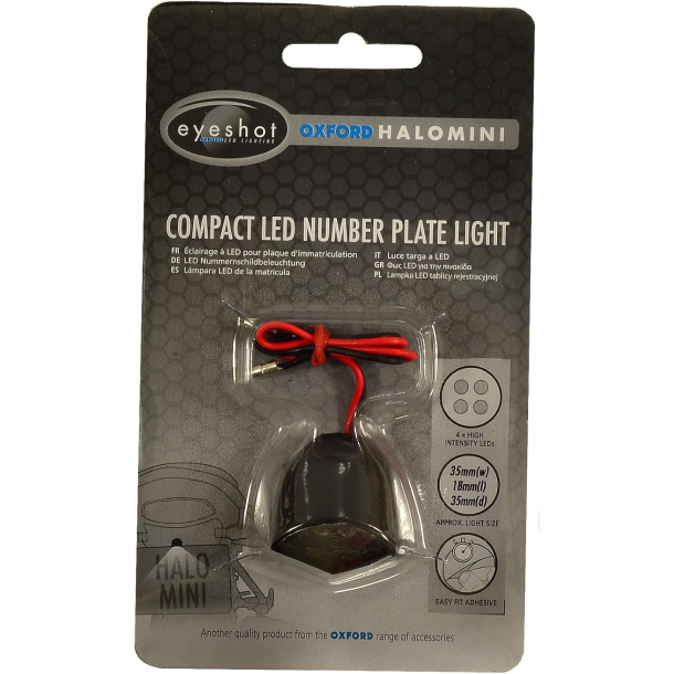 Numerpladelys  mini LED Oxford Halo Mini LED Number Plate Light OX113