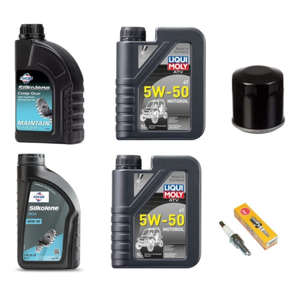 SERVICEKIT Kit Polaris Sportsman 570 6x6 2017-2023 motorolie, Diff olie, �Gear olie, oliefilter, T�ndr�r