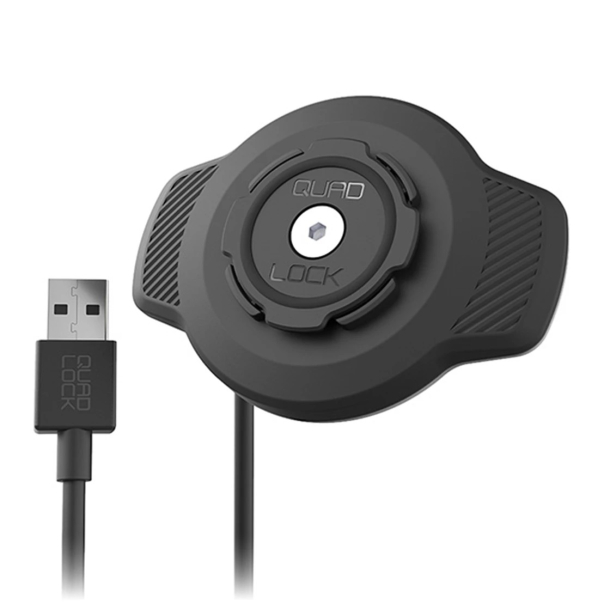 QUAD LOCK WATERPROOF WIRELESS CHARGING HEAD Quad Lock Waterproof Wireless Charging Head til motorcykel og elcykler � sikker opladning i alt slags vejr