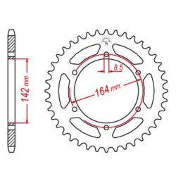 JT Bagtandhjul Bagkdehjul JTR1074.44 1074/44T HYOSUNG GT650