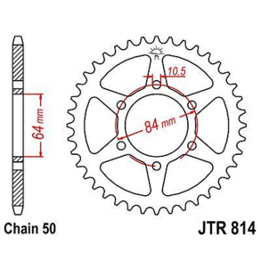 RacePro Bagtandhjul Bagk�dehjul R814/42T 42 TANDS SUZUKI GS400 GS450
