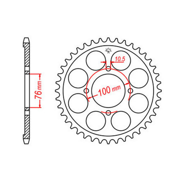 RACEPRO Bagk�dehjul R824/46T 46 TANDS SUZUKI GSX600F