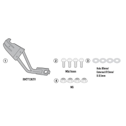 GIVI RM7713KIT Mont.kit til RM01/2 BAGSKRM KTM 1290 S. ADV. R Super Adventure 1290
