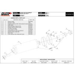 MIVV S.030.LX2 SLIP-ON OVAL RUSTFRI Mivv Sportsudst�dning til Suzuki GSF 650 Bandit 2007 > og Suzuki GSX 650 F 2008 > EXHAUST MIVV OVAL INOX SUZUKI GSF 650 BANDIT '07-'15/SUZUKI GSX 650 F '08-'15 S.030.LX2