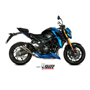 MIVV S.048.SDG SLIP-ON DOUBLE GUN TITANIUM Mivv Sportsudst�dning til Suzuki GSX-S 750 2017 IKKE GODKENDT TIL GADEBRUG- Mivv Exhaust Muffler Double Gun Titanium for Suzuki Gsx-S 750 Models from 2017 to 2020 S.048.SDG