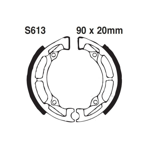 EBC Brake shoe st  S613 Suzuki JR50 LT50 DM50