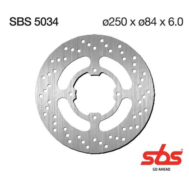 SBS SBS5034 BREMSESKIVE STD ORG. 5034 250MM REAR BAG�GS500E�GSX600F GSX750F GSF400 BANDIT GZ250