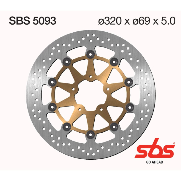 SBS SBS5093 BREMSESKIVE STD ORG. 5093 320MM SUZUZKI GSX-R600�GSX-R750 GSX-R1000�TL1000 GSX1300R