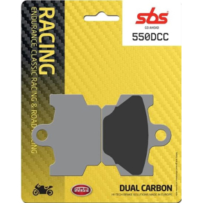 SBS SBS550DCC BREMSEKLODSER RACING DUAL CARBON 550DCC YAMAHA RD80 RD125 RD350 RACE USE ONLY BANE BRU