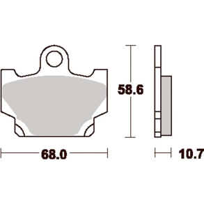 SBS SBS550RQ BREMSEKLODSER RACING CARBON TECH BAG 550RQ YAMAHA RD80 RD125 RD350 SR125 SR250 XV250